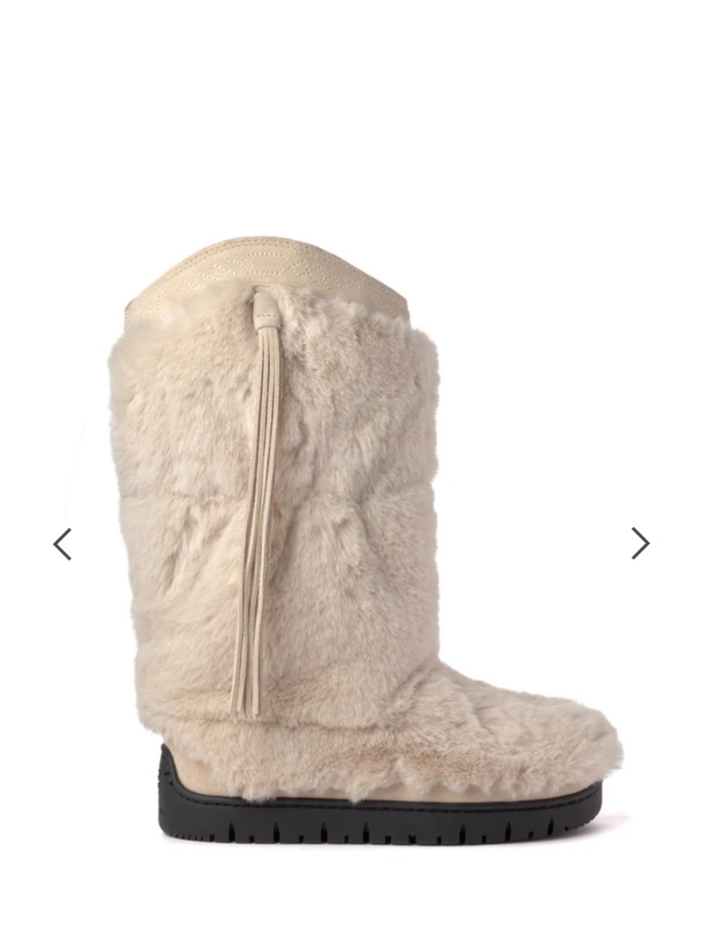 Manitoba Mukluks Women's Cream Faux Shearling Winter Boots - Picture 3 of 4
